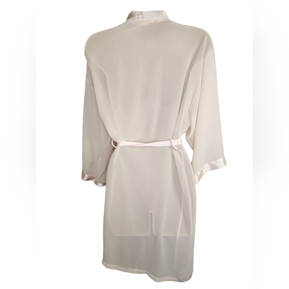 Vintage California Dynasty Beaded Chiffon Robe | Embroidered Floral Lingerie - Picture 2 of 6